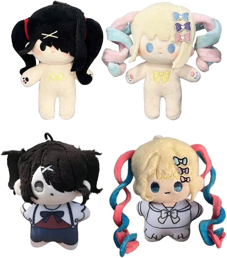 4pcs KAngel AME-chan Soft Figure Anime 4'' Mini Hug Pillow OMGkawaiiAngel-chan Pendant Charm Gifts for Fans