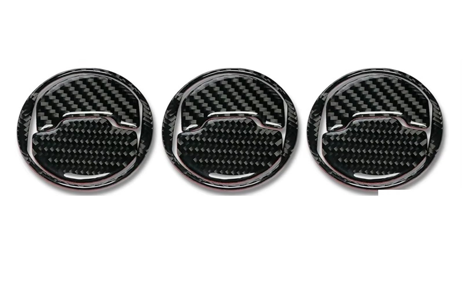 for for Mustang 2015 2016 2017 2018 2019 2020 Accessories Car Air Vent Outlet Stickers Carbon Fiber Interior Trim Sticker 3Pcs Car Trim Interior