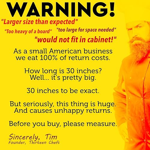 Miniatura 3 de Thirteen Chefs Cutting Boards for Kitchen - 30 x 18 x 5 White Color Coded Plastic Cutting Board with Non Slip Surface - Dishwasher Safe Chopping