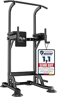DH FitLife Power Tower Dip Station | Sports Equipment with Pull-Up Bar, Dip Bars and Back Trainer | Power Station Power To...