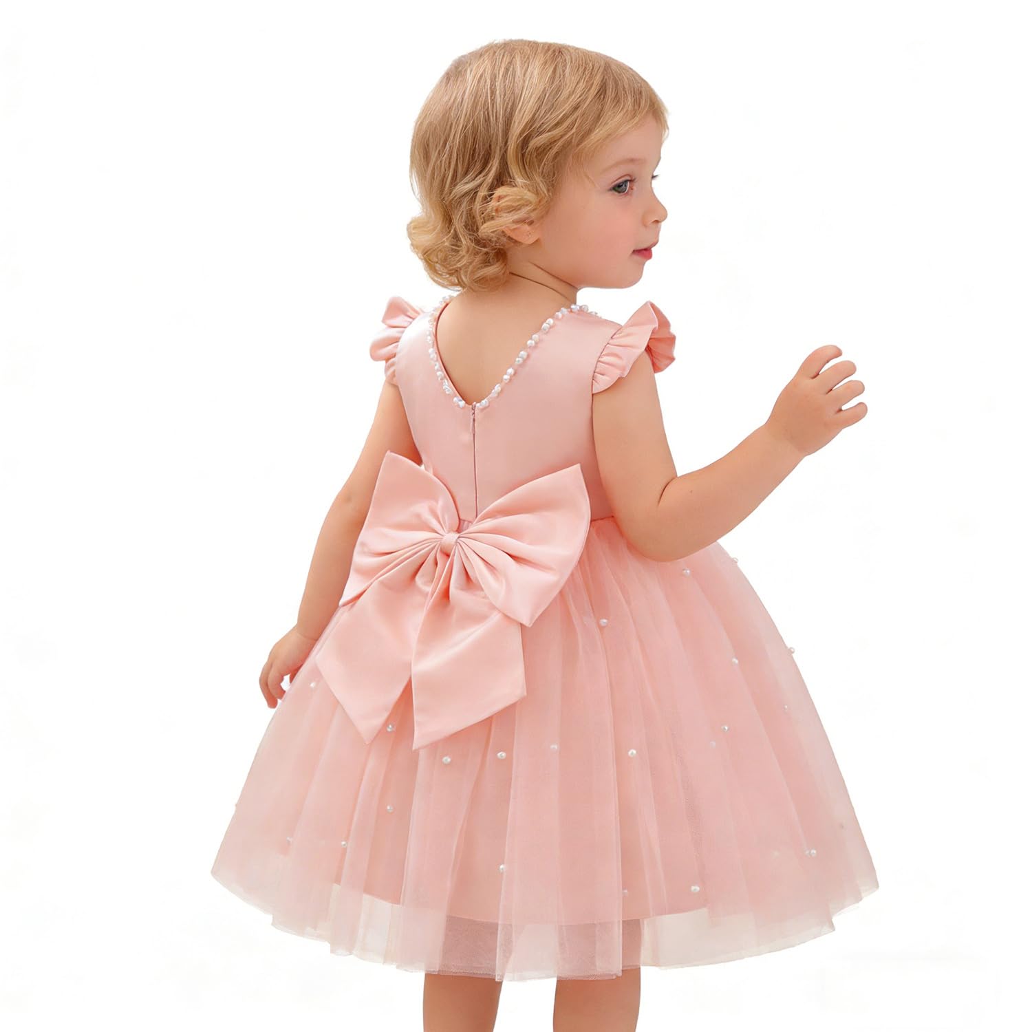 NNJXD Tutu-Kleid für Babys, Mädchen, Geburtstag, Party, Schleife, Kleinkind, Mädchen, Festzug, Prinzessin, Tüll, Hochzeitskleid
