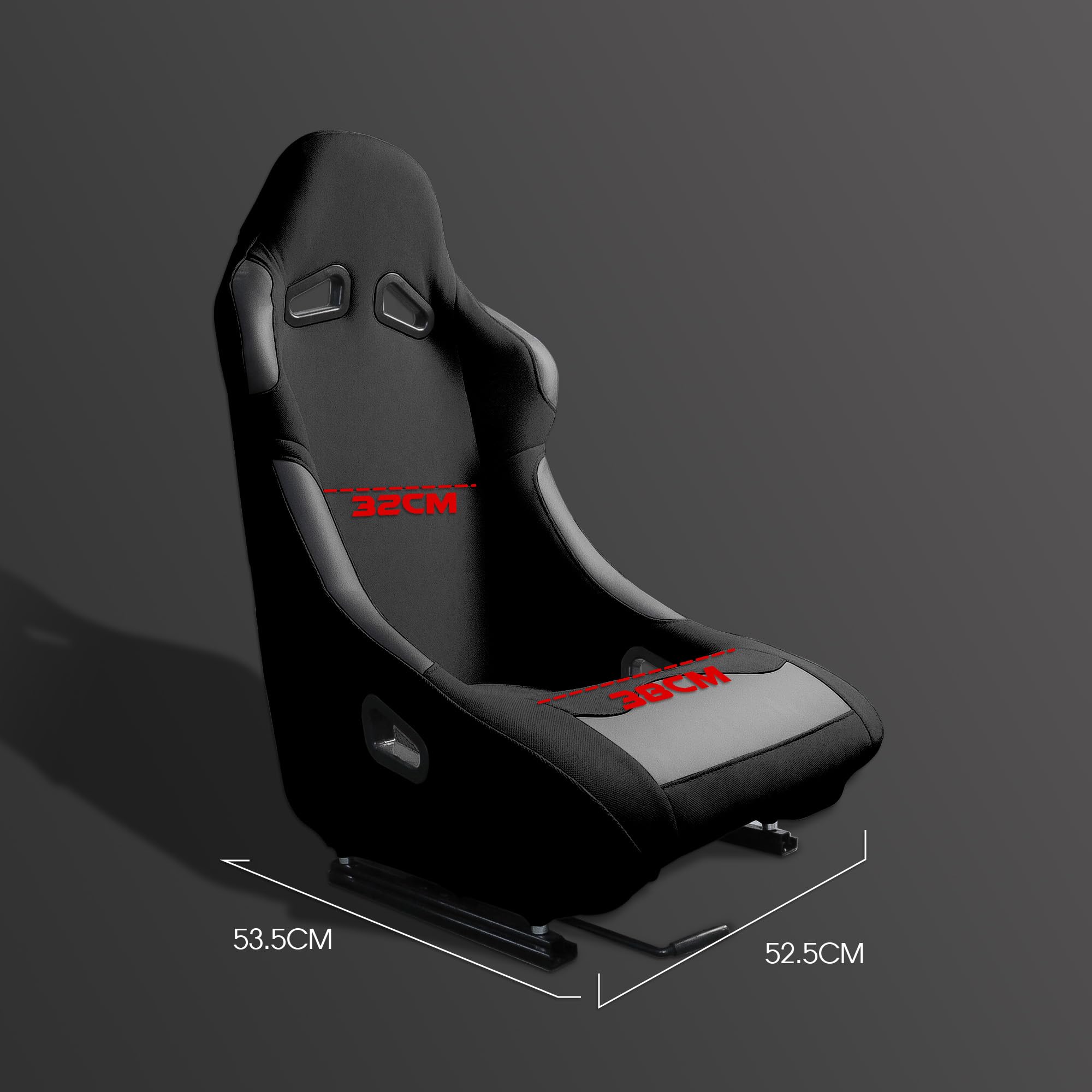 MODAUTO Asiento Deportivo para Coches，Baquet Deportivo Parches de Tela y Cuero,Adaptable para Coches,Modelo N040,Ojo Pequeño,Negro