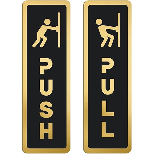 TOPTAG Push Pull Door Sign 6.5 Inches