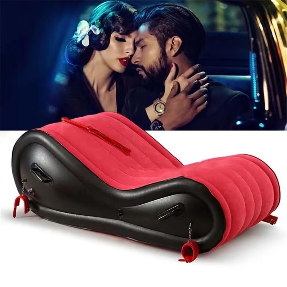 Cojín inflable para sofá sexual, silla de bondage para parejas, colchones sexuales hinchables, sofá de bondage con esposas, grilletes para los pies, juguetes sexuales eróticos BDSM, posiciones