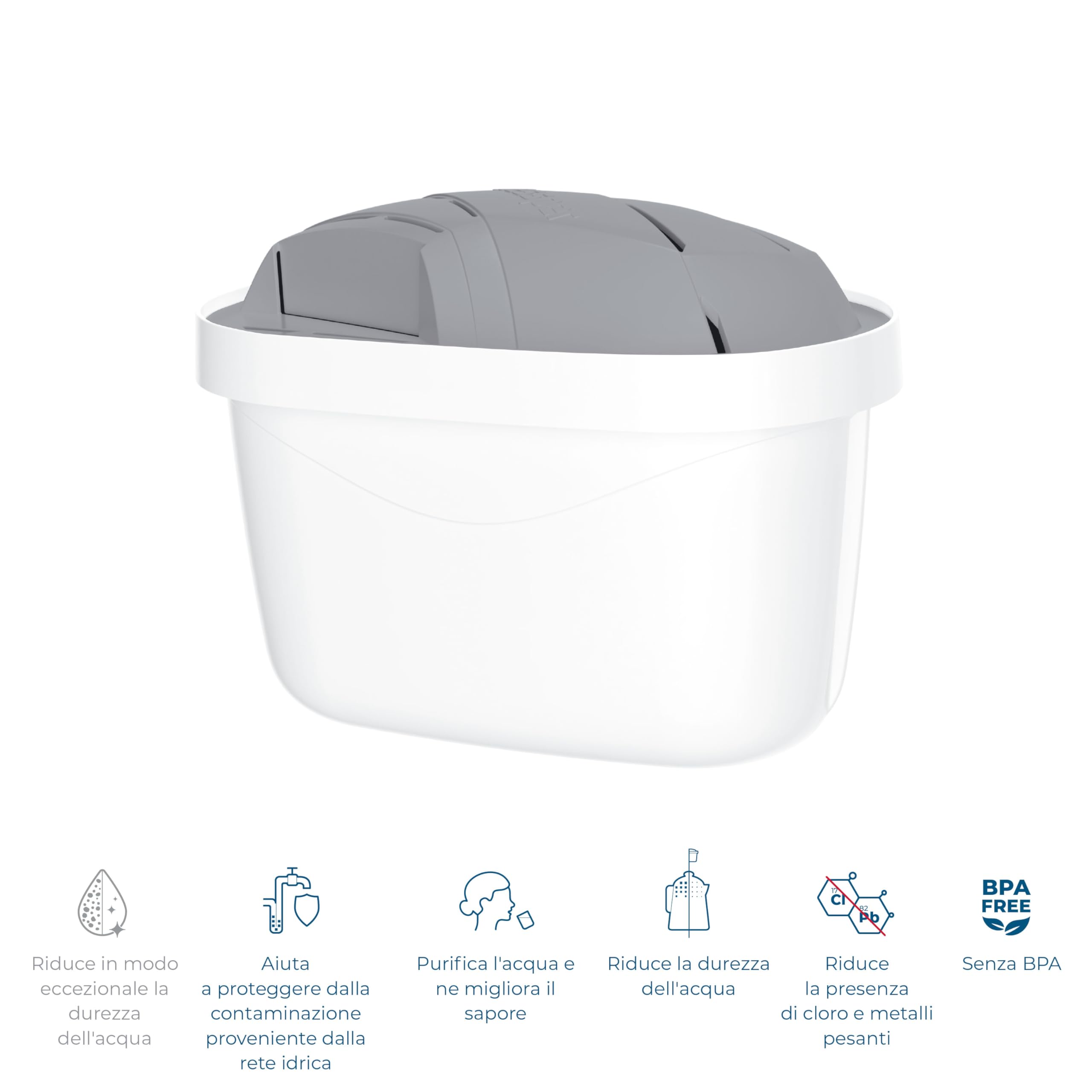 Wessper Cartucce Filtranti per l'acqua dura per Caraffa Filtrante 12 Pezzi, Ricambio per Dafi Unimax Aquaphor A5 BRITA Maxtra+ PHILIPS AWP212/10 | Filtraggio dell'acqua per Ridurre il Calcare il Cloro