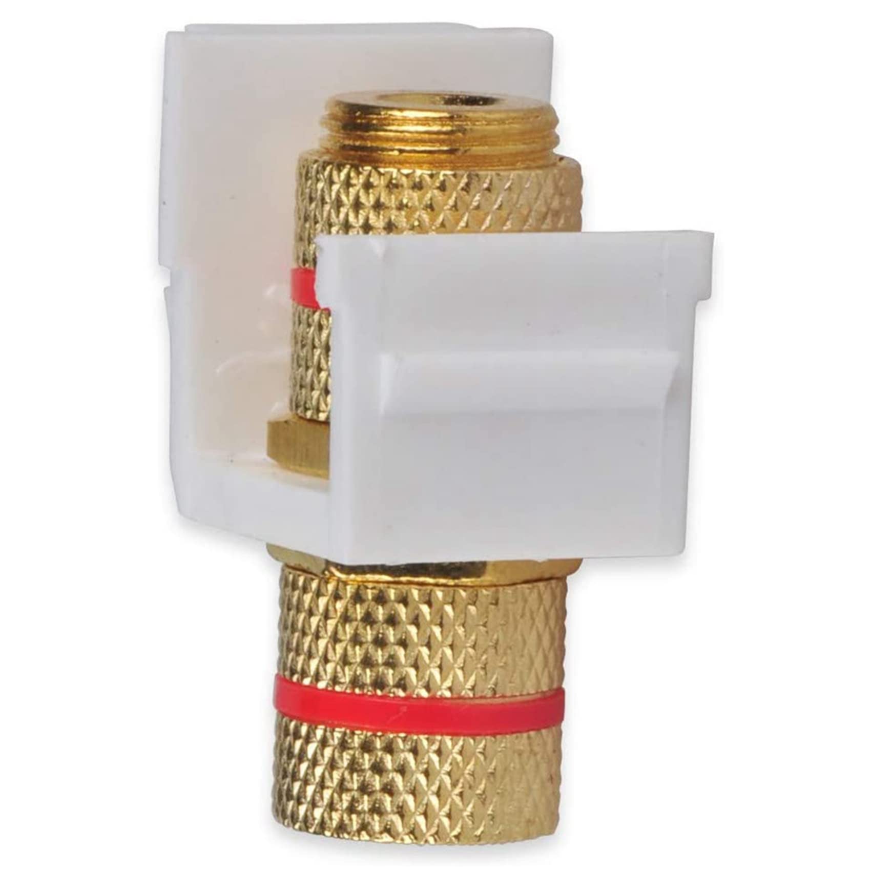 Conector banana a presión para poste de altavoz, blanco, 30 unidades