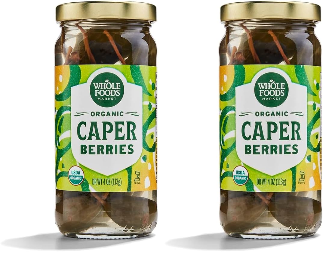 Whole Foods Market, Organic Caper Berries, 4 oz (Pack of 2)