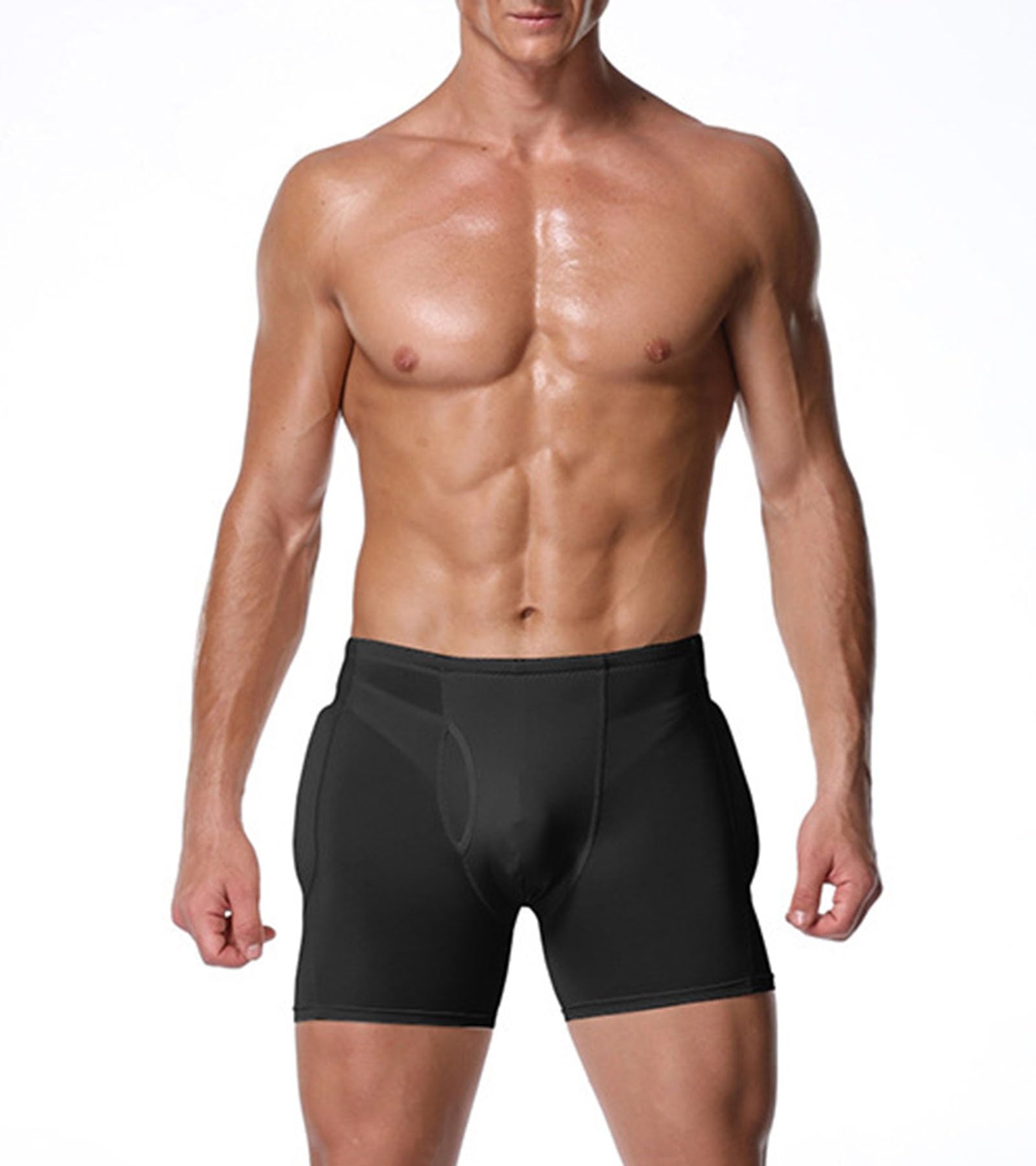 HLTYGWX Männer Butt Lifter Boxer Gepolsterte Verbesserung Unterwäsche Abnehmbare Gesäß- und Hüftpolster Push Up Shapewear Unterhose