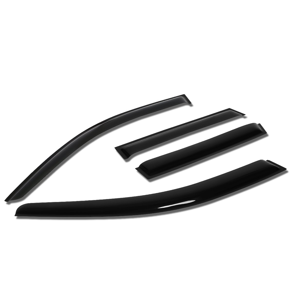 Auto DynastyWindow Visors Compatible with 1992-2000 Mitsubishi Montero, 4Pcs Front & Rear Tape-On Window Vent Visor Deflectors Rain Guard, Glossy Dark Smoke