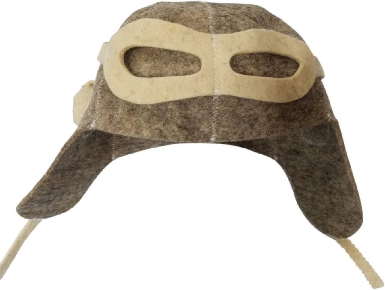 Russian Pilot Banya Bathhouse Sauna Wool Felt Hat One Size Fits All Unisex Grey
