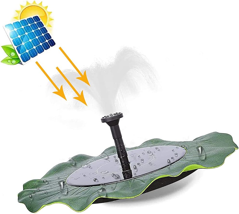 ELEPHANTBOAT Acrylonitrile Butadiene Styrene Solar Fountain Pump, Solar Water Pump Floating Fountain For Bird Bath, Fish Tank, Pond Or Garden Decoration Aerator Pump