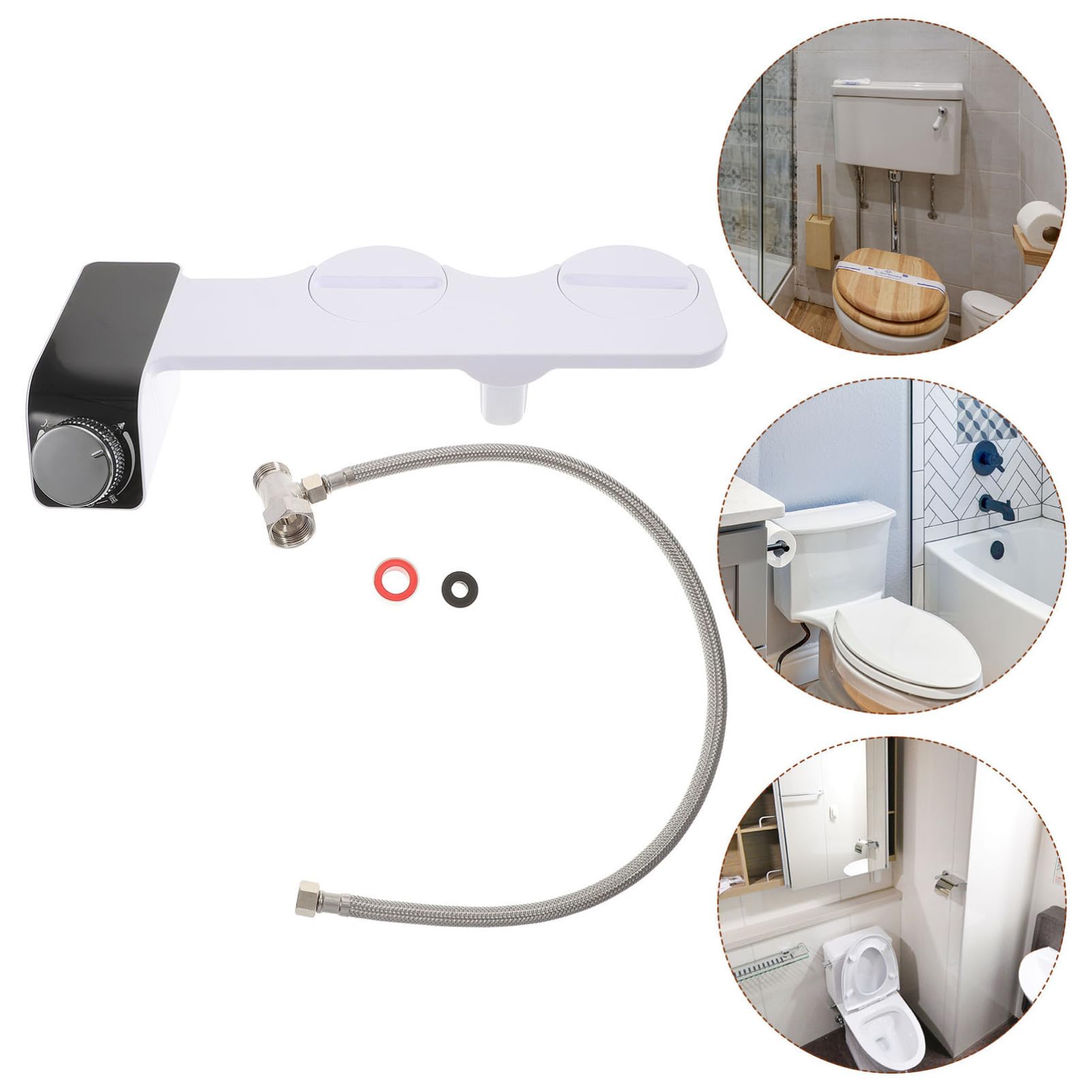 SHINEOFI Accesorio De Boquilla Doble Autolimpiante Para Bidet Accesorio Para Bidet No Eléctrico Para Uso Baño y Higiene Personal