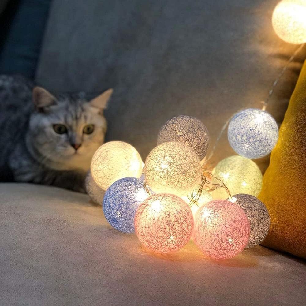 Guirlande Lumineuse LED 6 M - 40 Flocons De Neige - 2 Modes (fixe/clignotant) - Alimentation Piles - Déco Noël Intérieur