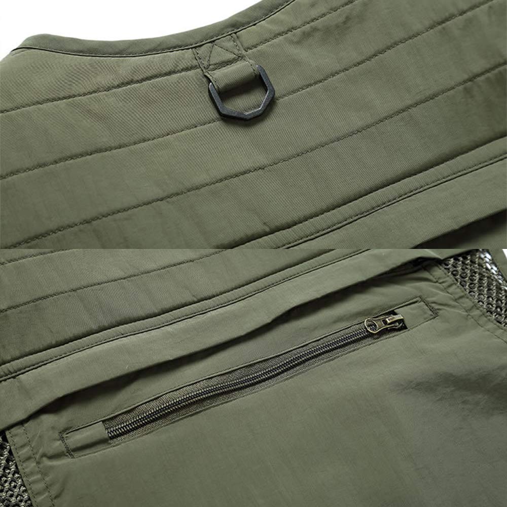 Chaleco de Pesca Multi Bolsillos Hombres Chaqueta sin Mangas Fotografía Reportero de Viaje al Aire Libre JP7898