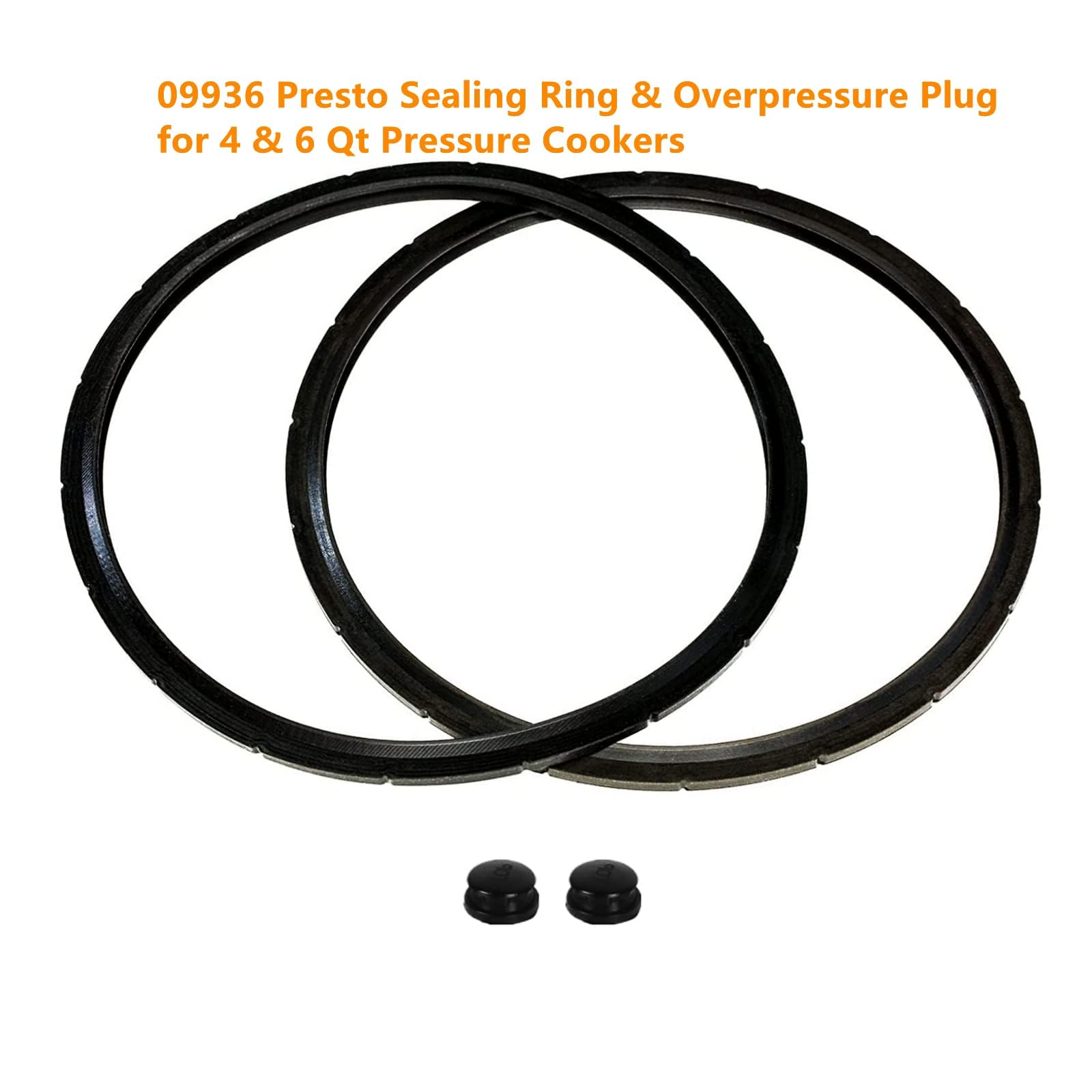 09936 Dichtungsring und Überdruckstopfen für Presto 0126002 0136102 0136403 0136304 0136001 0216001 Schnellkochtopf 4 6 Quart Kochtöpfe