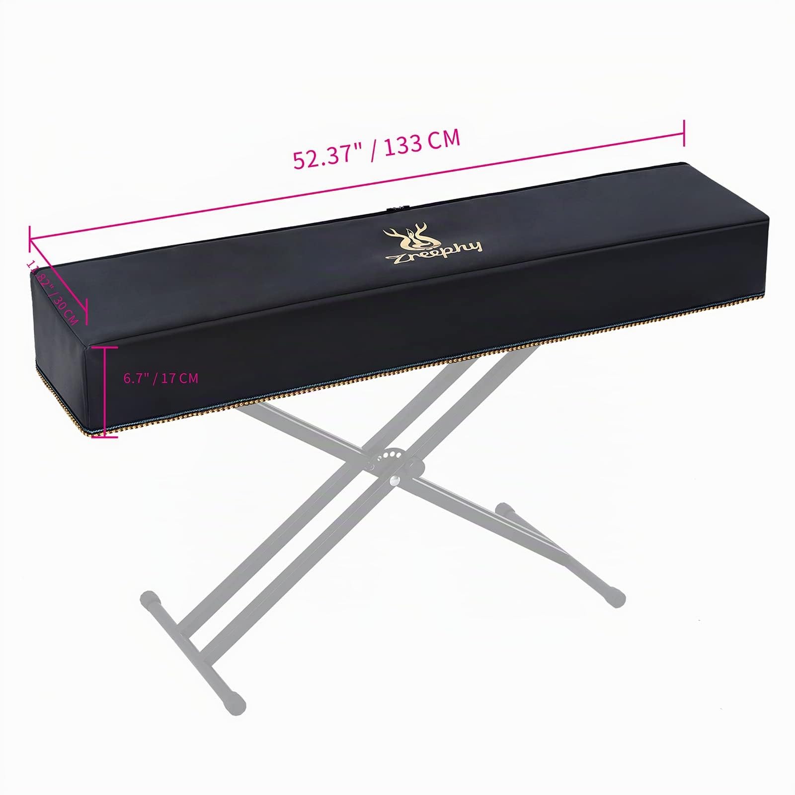 Housse anti-poussière pour clavier de piano avec ouverture de pupitre à fermeture éclair, housse anti-poussière compatible avec claviers de pianos numériques Yamaha P35 P45 P48 P71 P85 P95