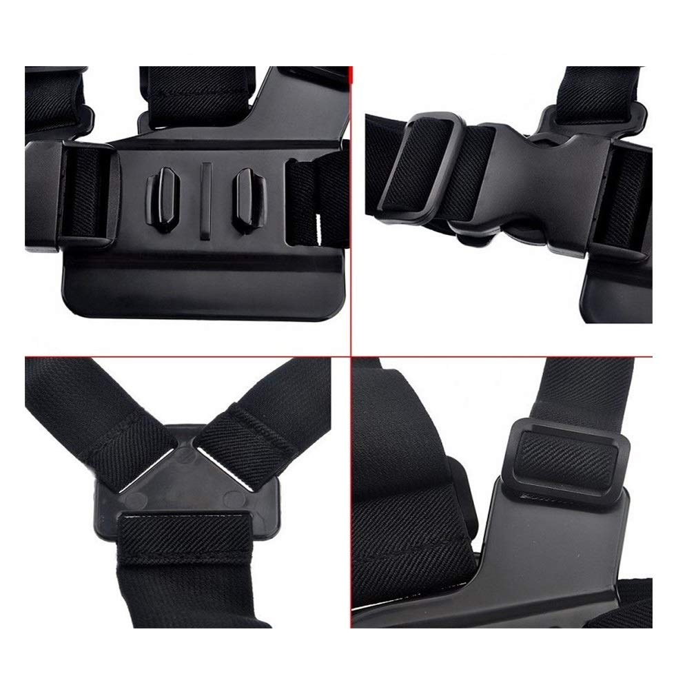 Imbracatura da Petto Supporto da Petto Compatibile con GoPro Hero e Action Camera - Cinturino pettorale Completamente Regolabile