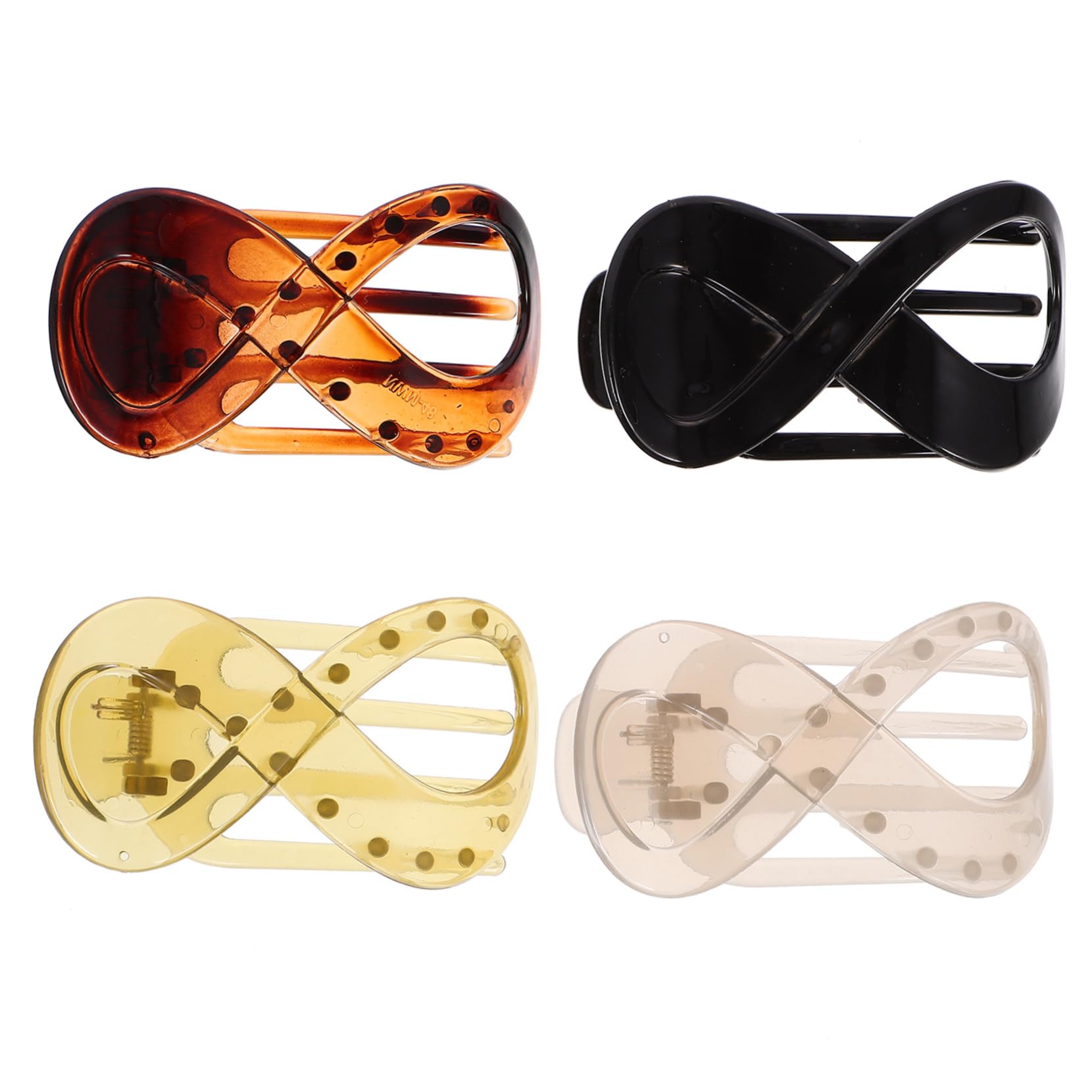 Beavorty 20 Stk Haarklammer Haar Klammern Haarnadeln libelle haarspange Gelee kleine Haarspangen Flache Haarspangen für Frauen Französisch Hai-Clip Haarschmuck Kopfbedeckung Bernstein