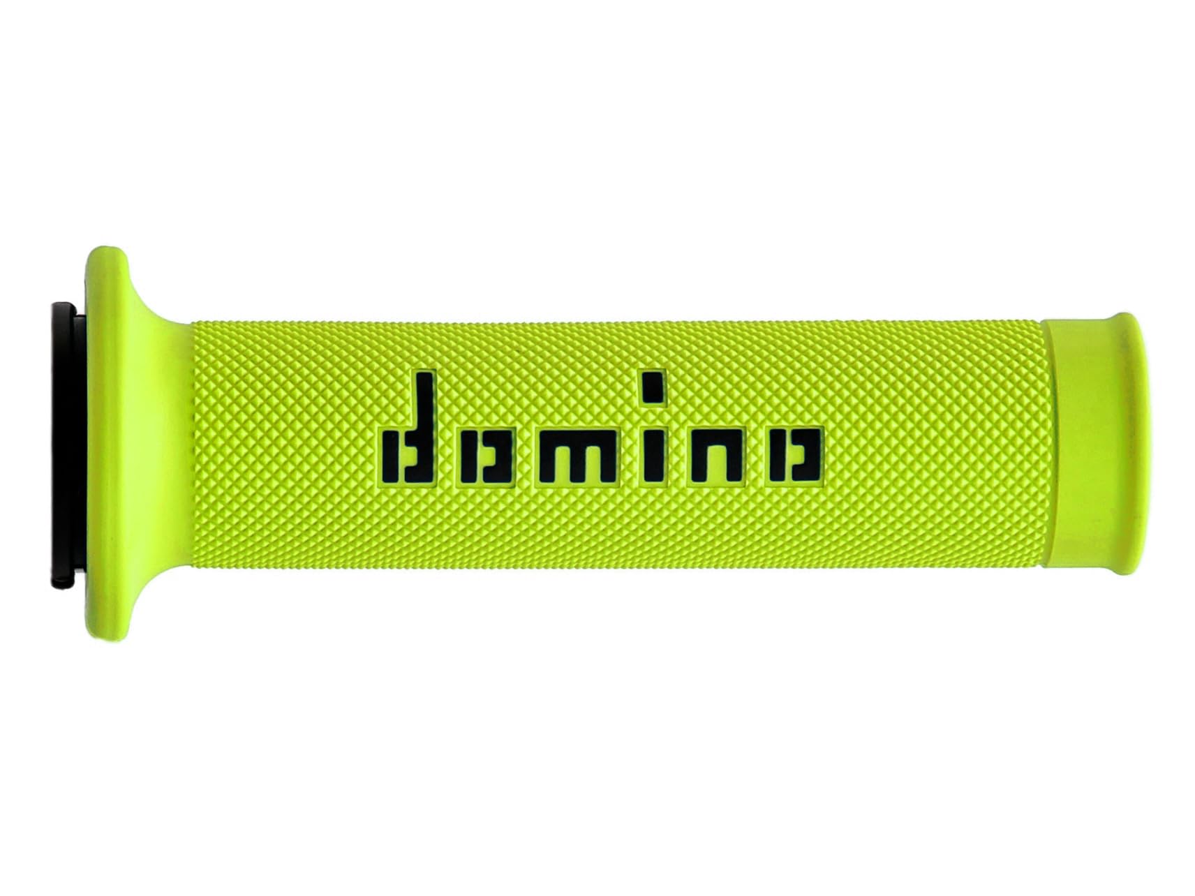 DOMINO Handgriffe Motorrad Griffe A010 Gelb Fluo On Road Racing Gebohrt