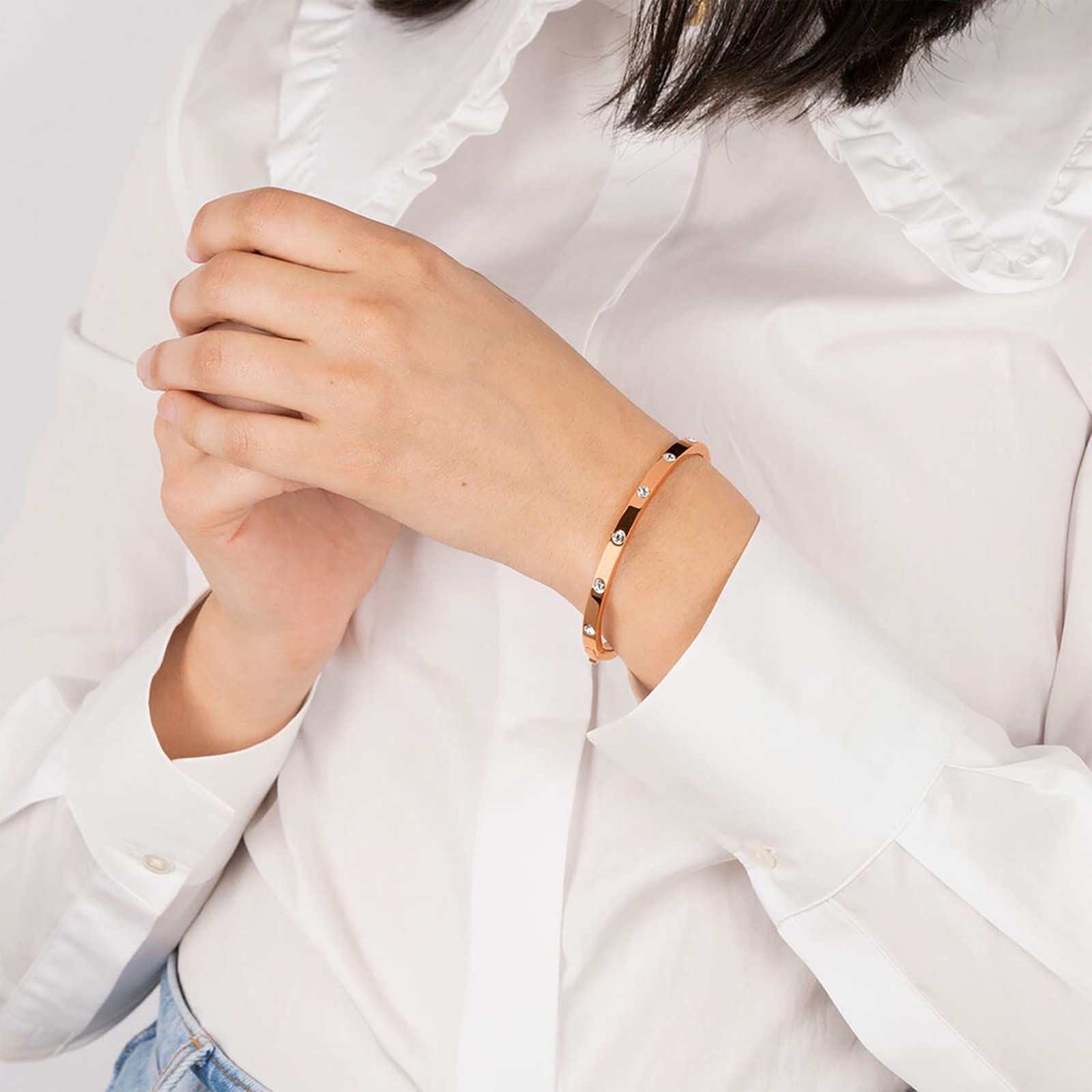 LOTUS STYLE Pulsera Acero Inoxidable Mujer LS1846-2/3 | Pulsera Dorada 6,1 cm, Regalo de Cumpleaños, Aniversario, Ocasiones Especiales