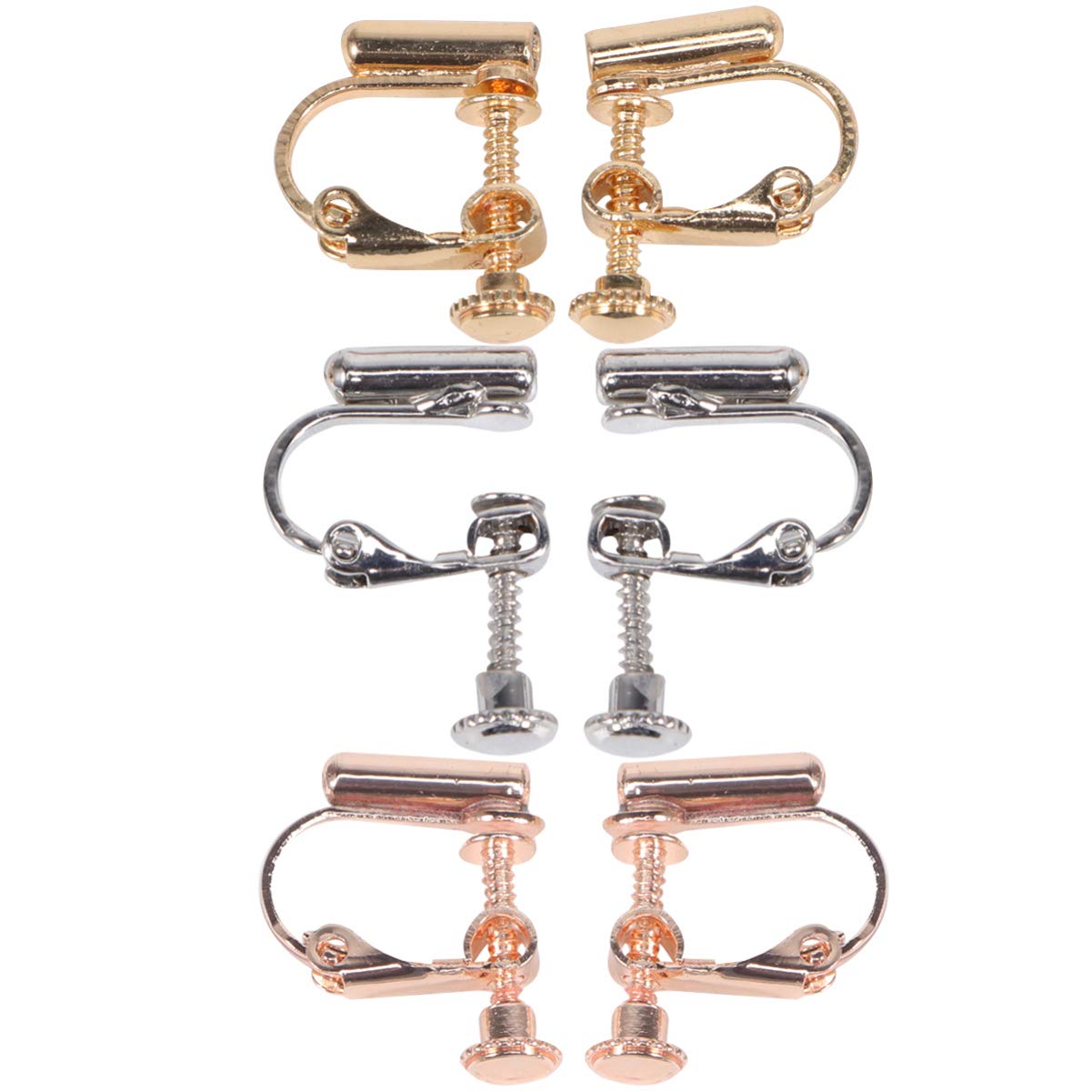 3pairs Earring Clip Backs Clip On Earring Converters Pierced To