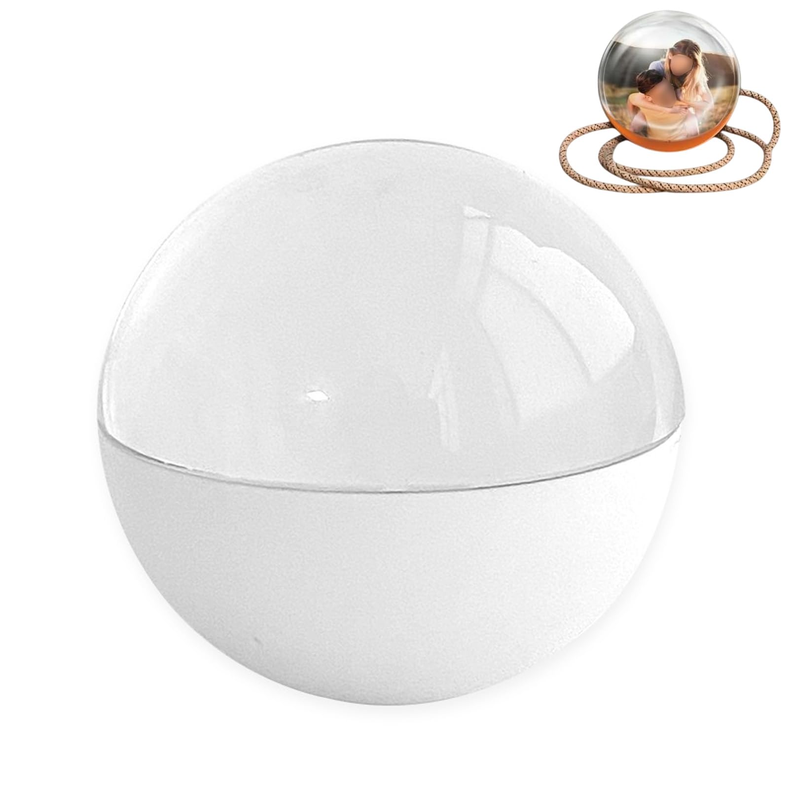 2.7inch Videos and Photo Player Ball With Digital Display,Personalized Custom Digital Photo Video Player,Custom Light-Up Sphere,for Recording Weddings,Birthdays,Anniversaries,or Joyful Mo(Color:White)