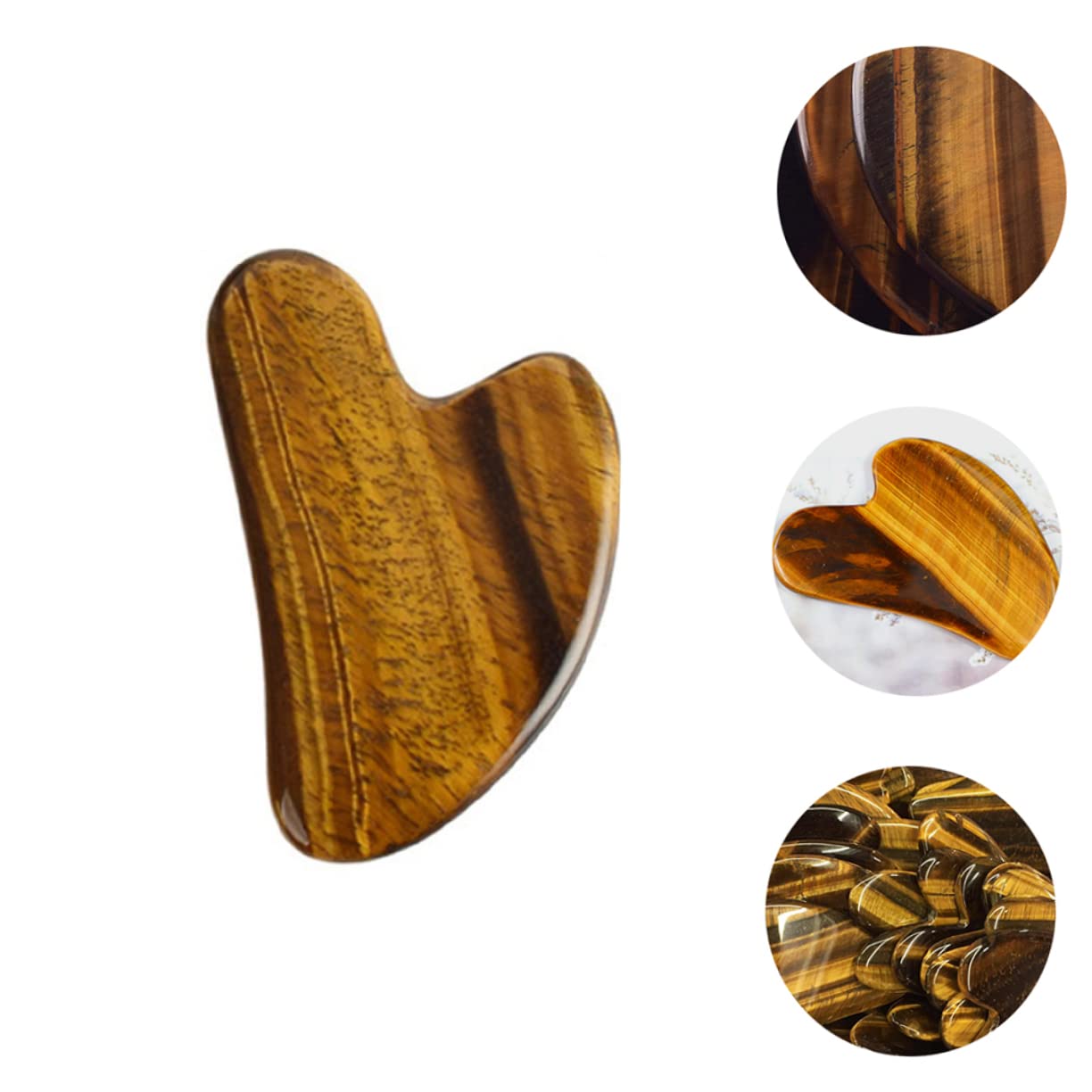 Gatuida 4 Pezzi Guasha Gua Sha Massage Board Raschiatura Board Per Strumento Di Massaggio Del Viso Marrone Chiaro