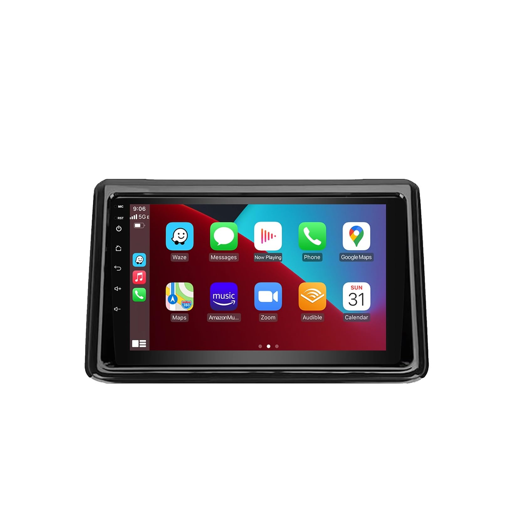 Radio samochodowe z ekranem dotykowym Android 15, 9 cali, 2 DIN, do Toyoty Noah Voxy R80 2014-2021, z funkcją CarPlay BT FM RDS, USB WIFI SWC, tylną kamerą i odtwarzaczem multimedialnym (XS5