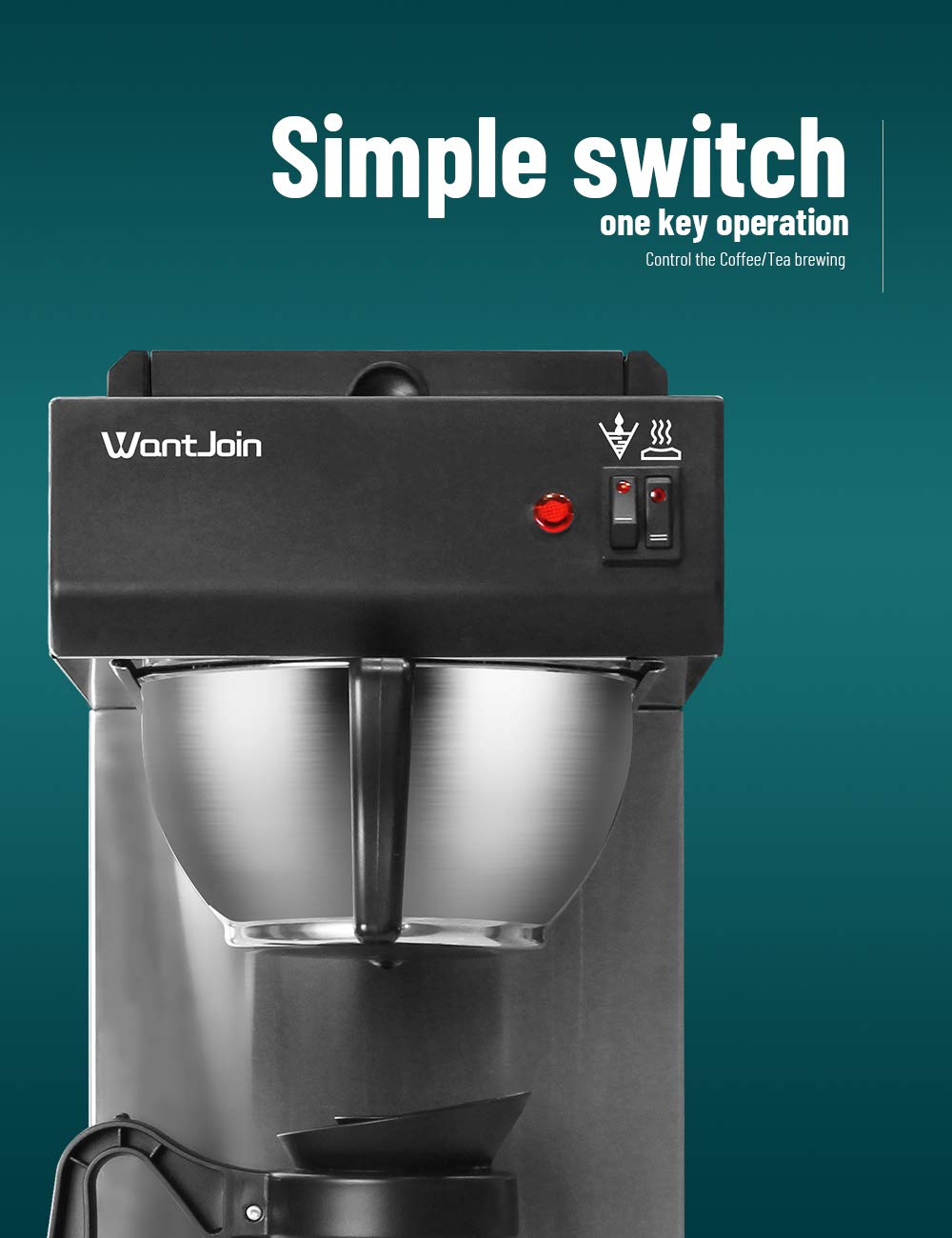 Amazon.com: WantJoin Pourover Commercial Coffee Brewer, with Glass