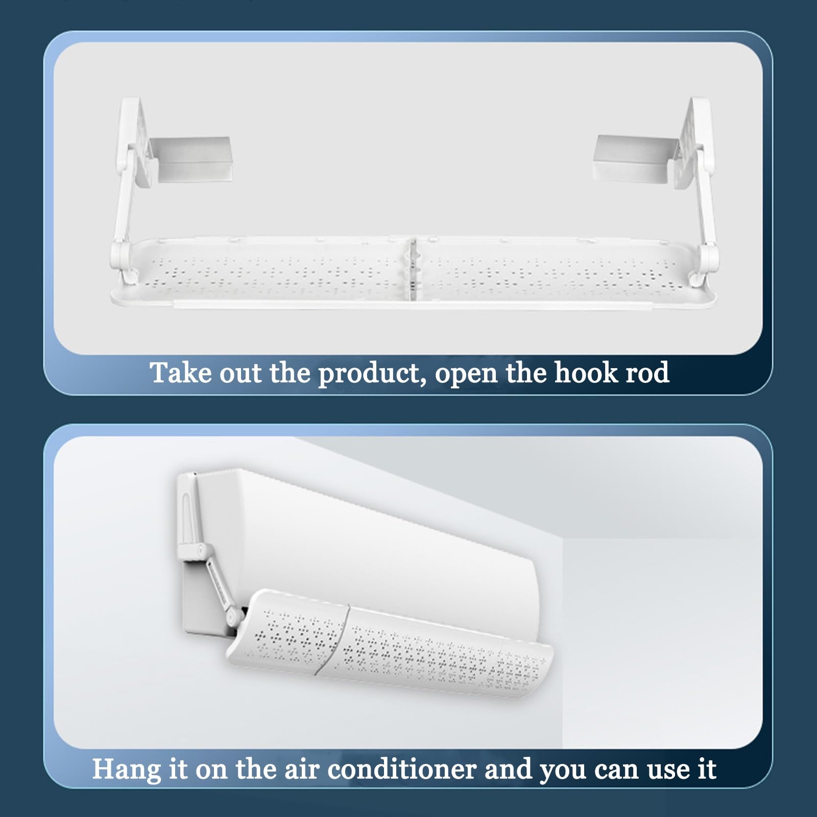 Vnook Deflettore Freddo/Caldo, Deflettore Aria condizionata Regolabile, | Deflettori di ventilazione, Deflettore d'aria telescopico, Deflettore d'aria condizionata, for ufficio domestico Anti diretto