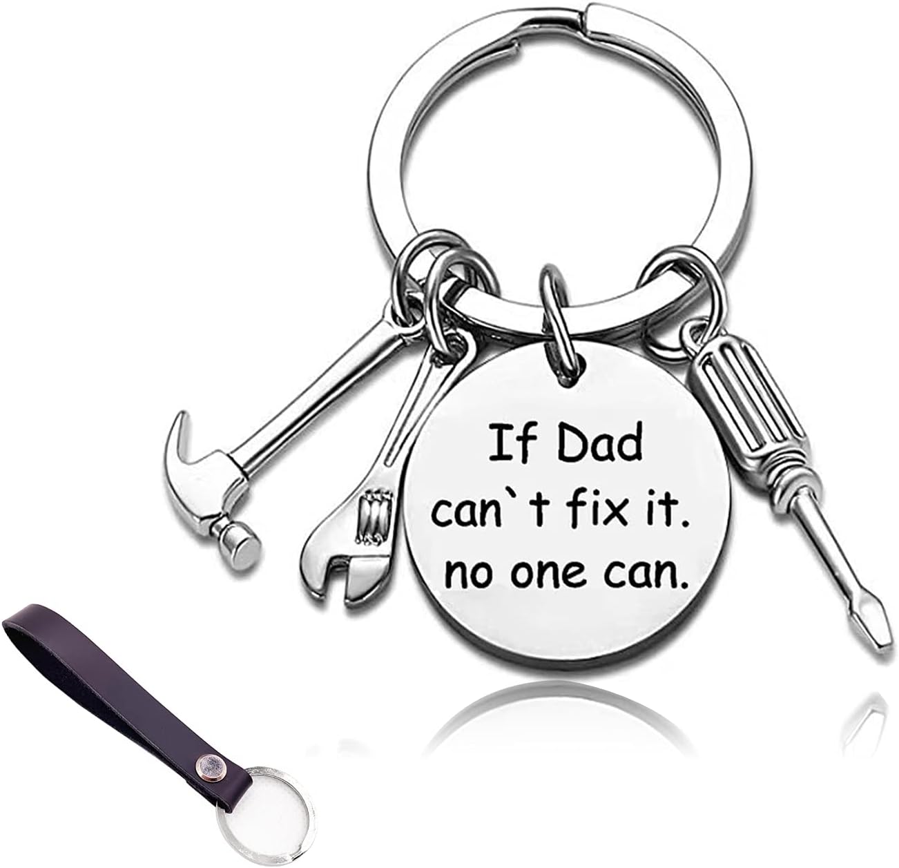 TAORAN Dad Keychain From Son Daughter Children Dad Gifts Keychain for Dad Birthday Gifts for Men