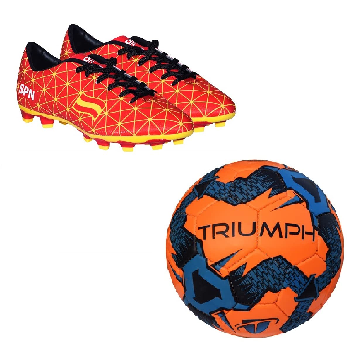 Football PVC Boss Orange with Gowin Football Shoe Country Color Spain Size-10-image-6