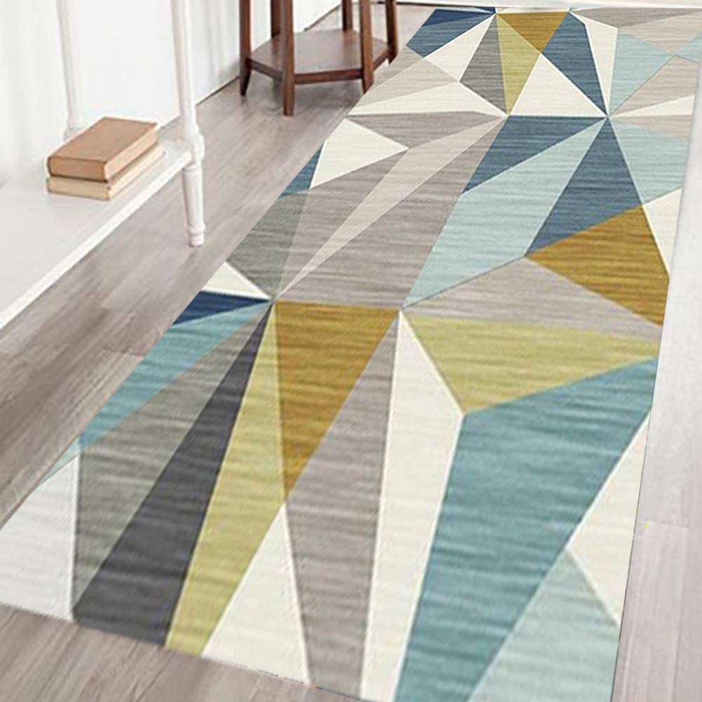廊下敷き 90x100cm, 廊下敷きマット 素足が喜ぶ 滑り止め付 キッチンマット ペット用 介護用 薄手 バリアフリー - R-4