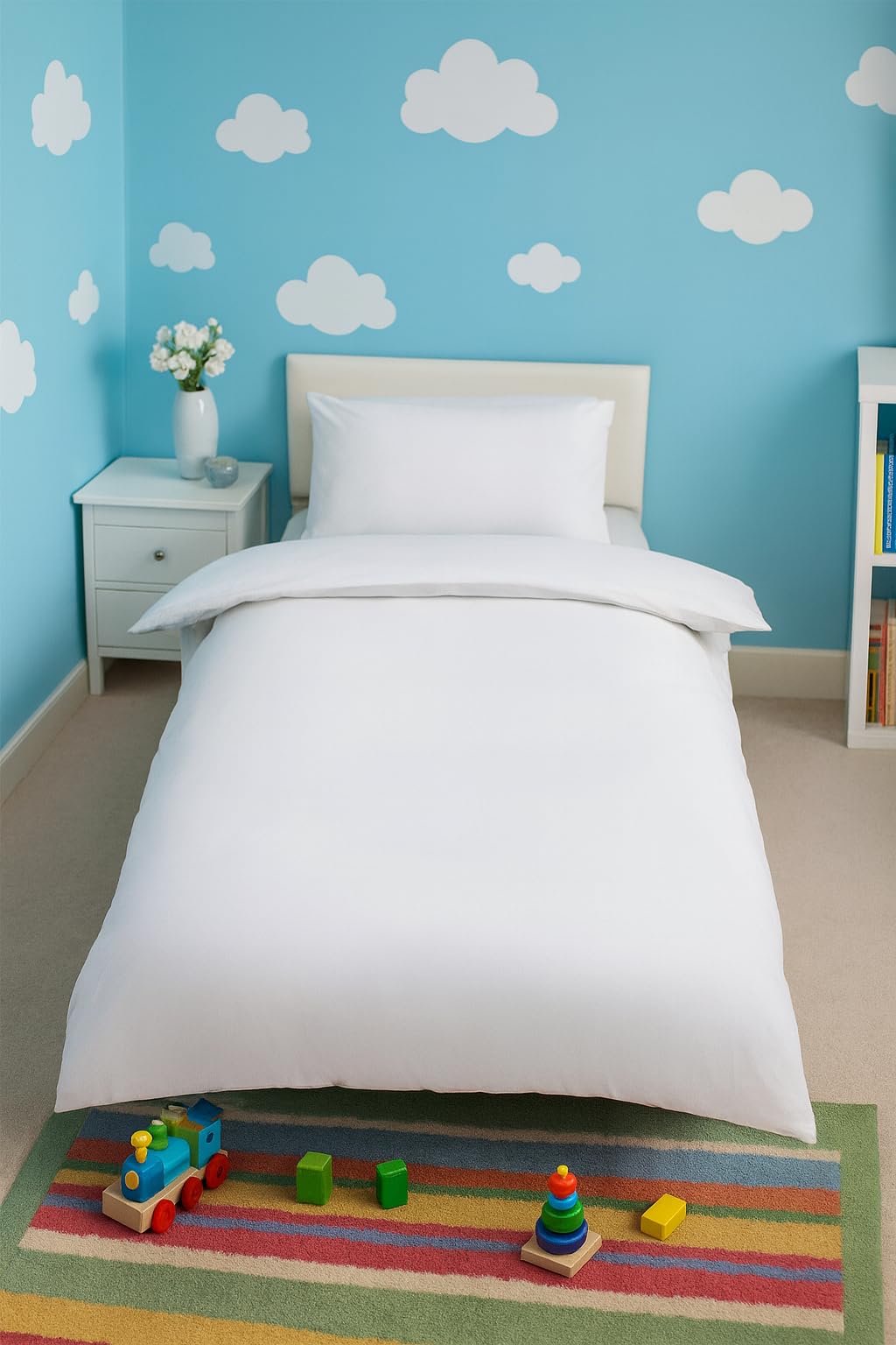 Comfortcare White Economy Waterproof Duvet Protector Single.