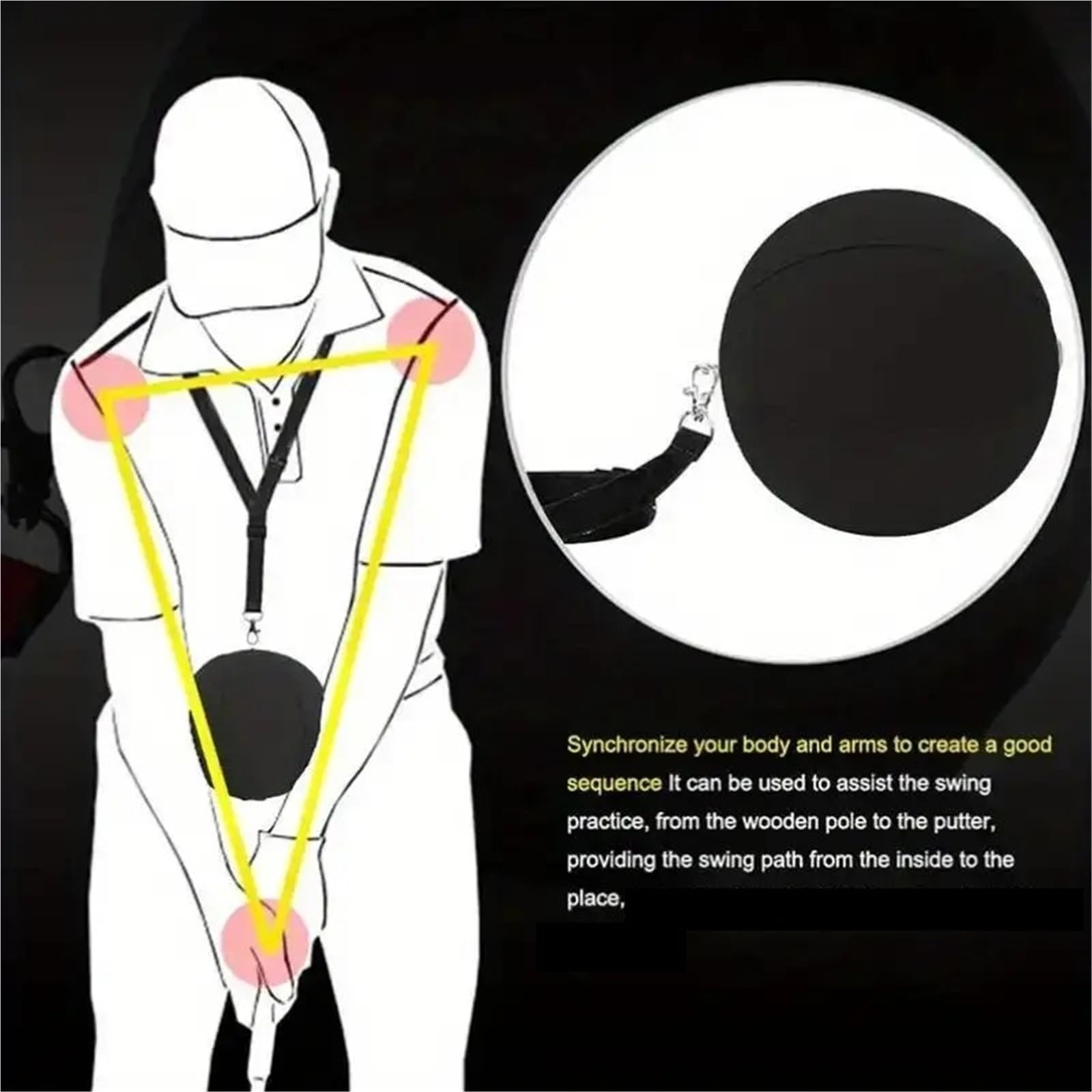 Golf Grip Trainer Juego de Entrenador Swing Golf 3 Piezas