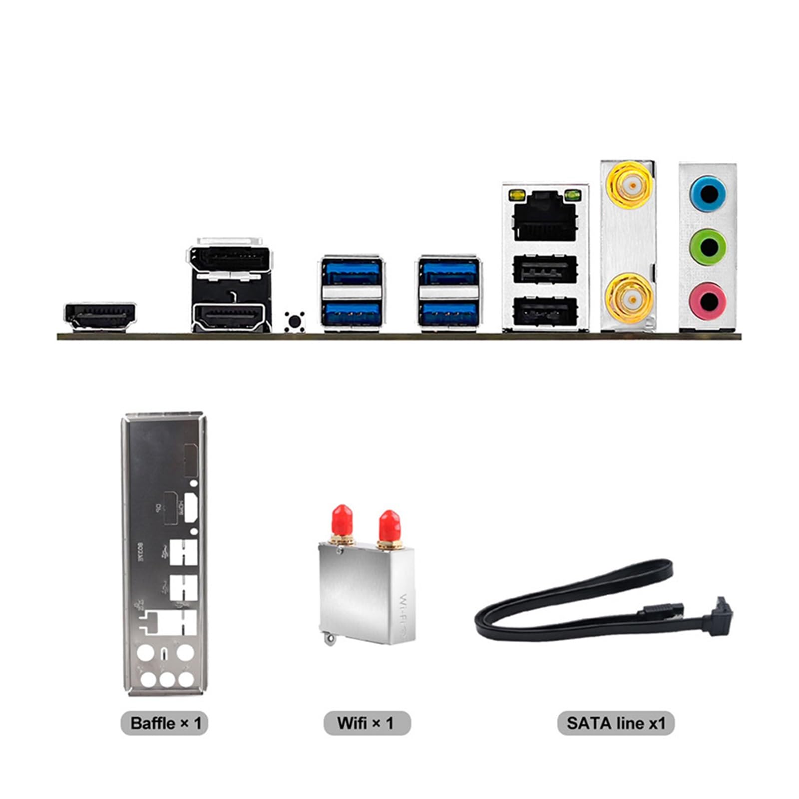 Scheda Madre Fit for Jingyue B550i Gaming Mini ITX con Supporto di Memoria DDR4, AM4 Ryzen 5600GT/5600/5700X, PCIe 4.0, Dual M.2, WiFi 6, PC da Gioco Motherboard