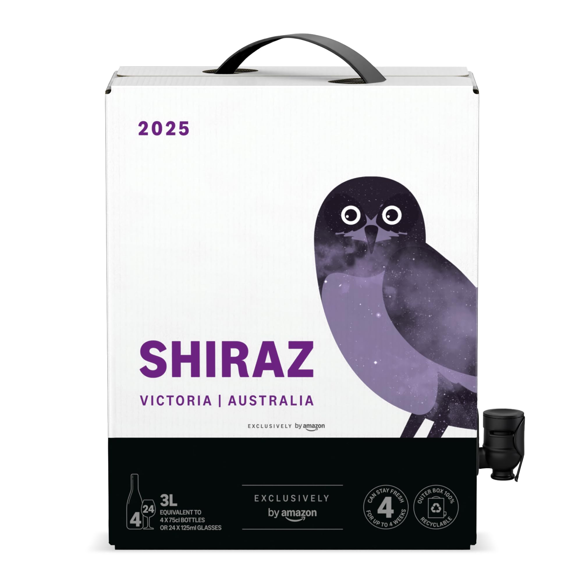 by Amazon Australian Shiraz, Red Wine, 3L Bag in a Box