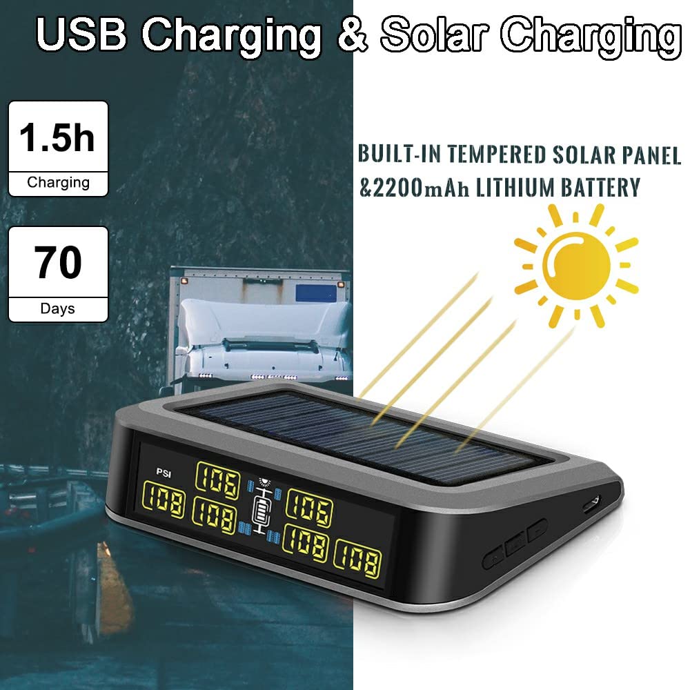 Lіmіtеd Stосk Easesuper Rv Tire Pressure Monitoring System, Solar TPMS