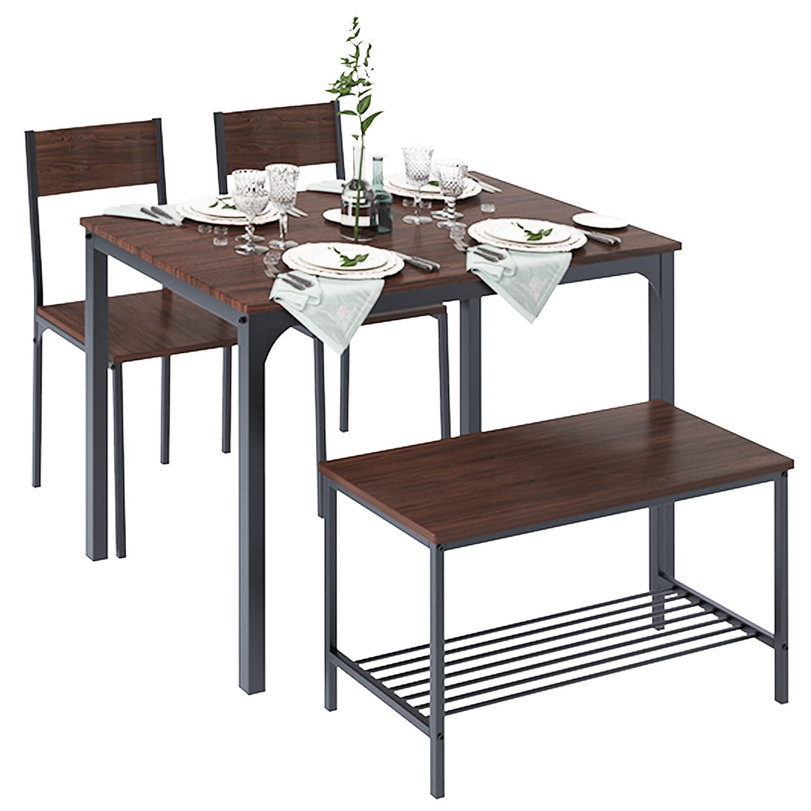 SogesHome 4 Piece Kitchen Dining Room Table Set