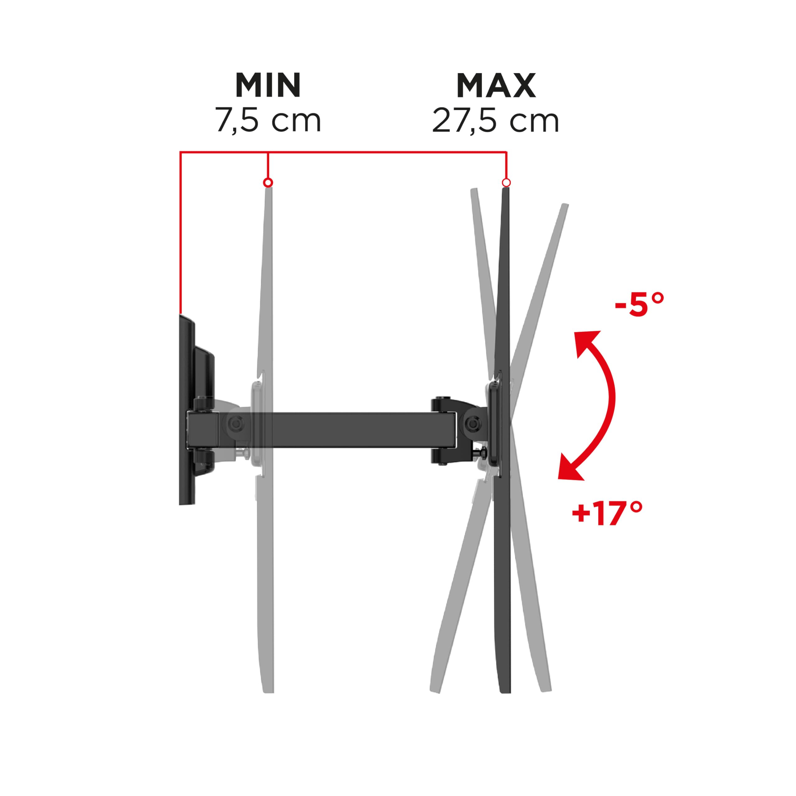 Meliconi - supporto tv da parete con rotazione flatstyle meliconi fr400 - 1219793