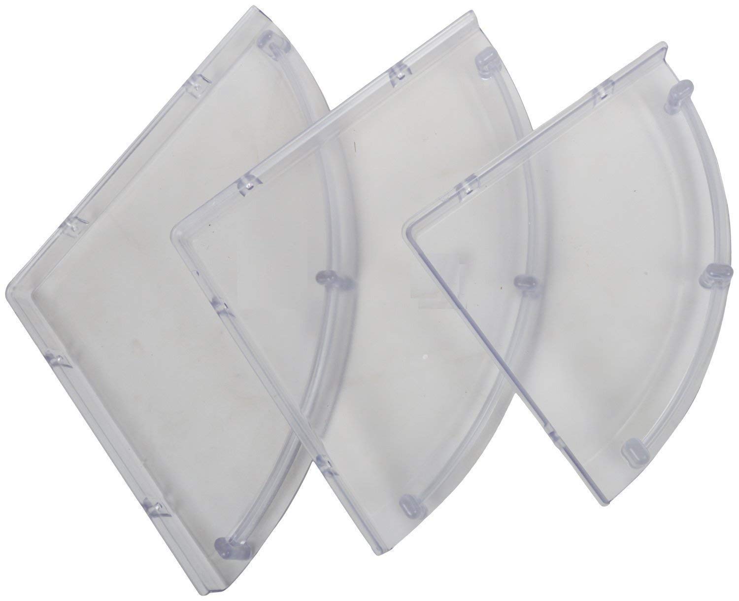 KITRO PLUS Unbreakable ABS Plastic Corner Shelf Set (White, 7 Inch, 9 Inch, 11 Inch) -3 Pieces