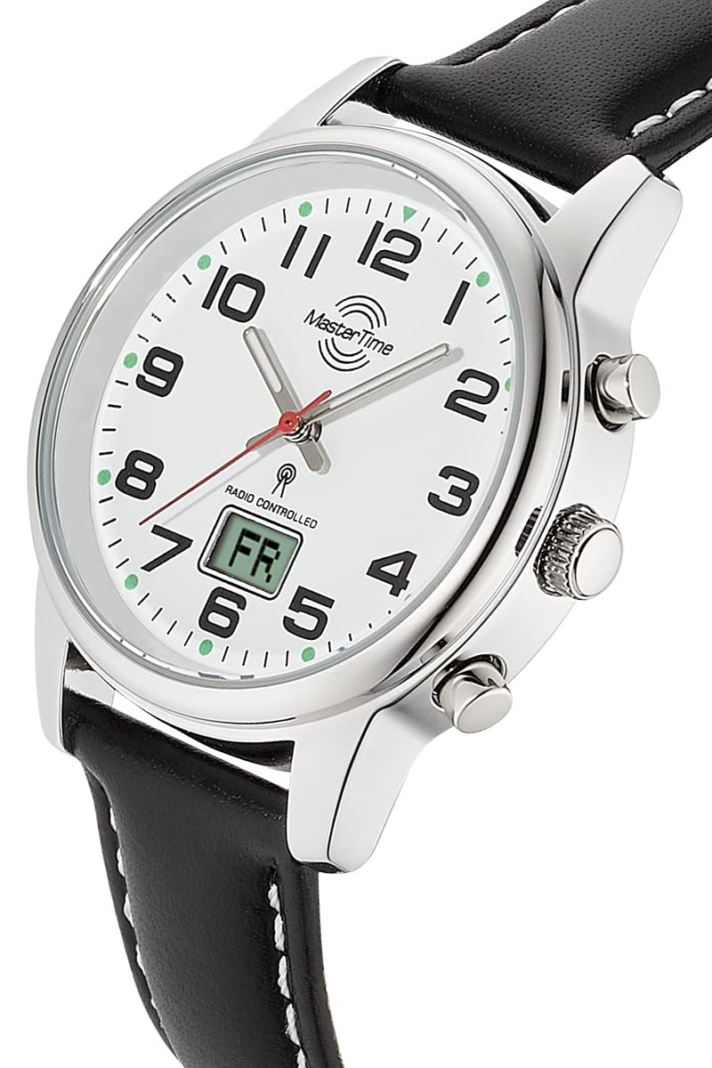 Master Time Funk Quarz Damen Uhr Analog-Digital mit Leder Armband MTLA-10817-12L