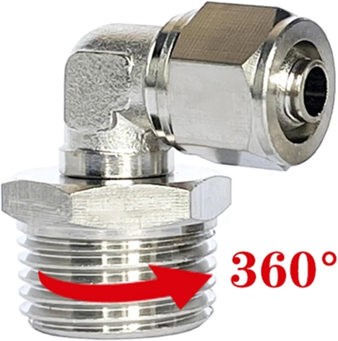 1pcs KPC KPCF KPD KSL Pneumatic Fast Tightening Joint Pipe PU Hose 4 6 8 10 12 mm British Standard Pipe Thread 1/8" 1/4" Brass Joint(KPC,8MM_1/8")