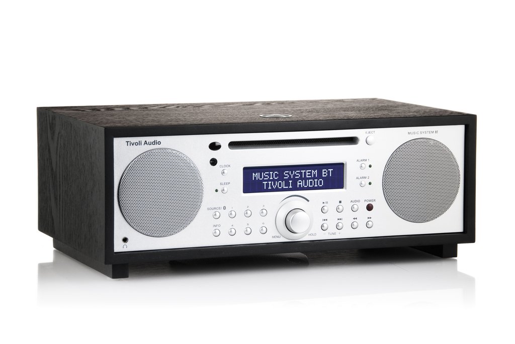 Tivoli Audio Music System BT Sistema Hi-Fi todo en uno AM / FM con Bluetooth para transmisión inalámbrica (Fresno Negro / Plata)