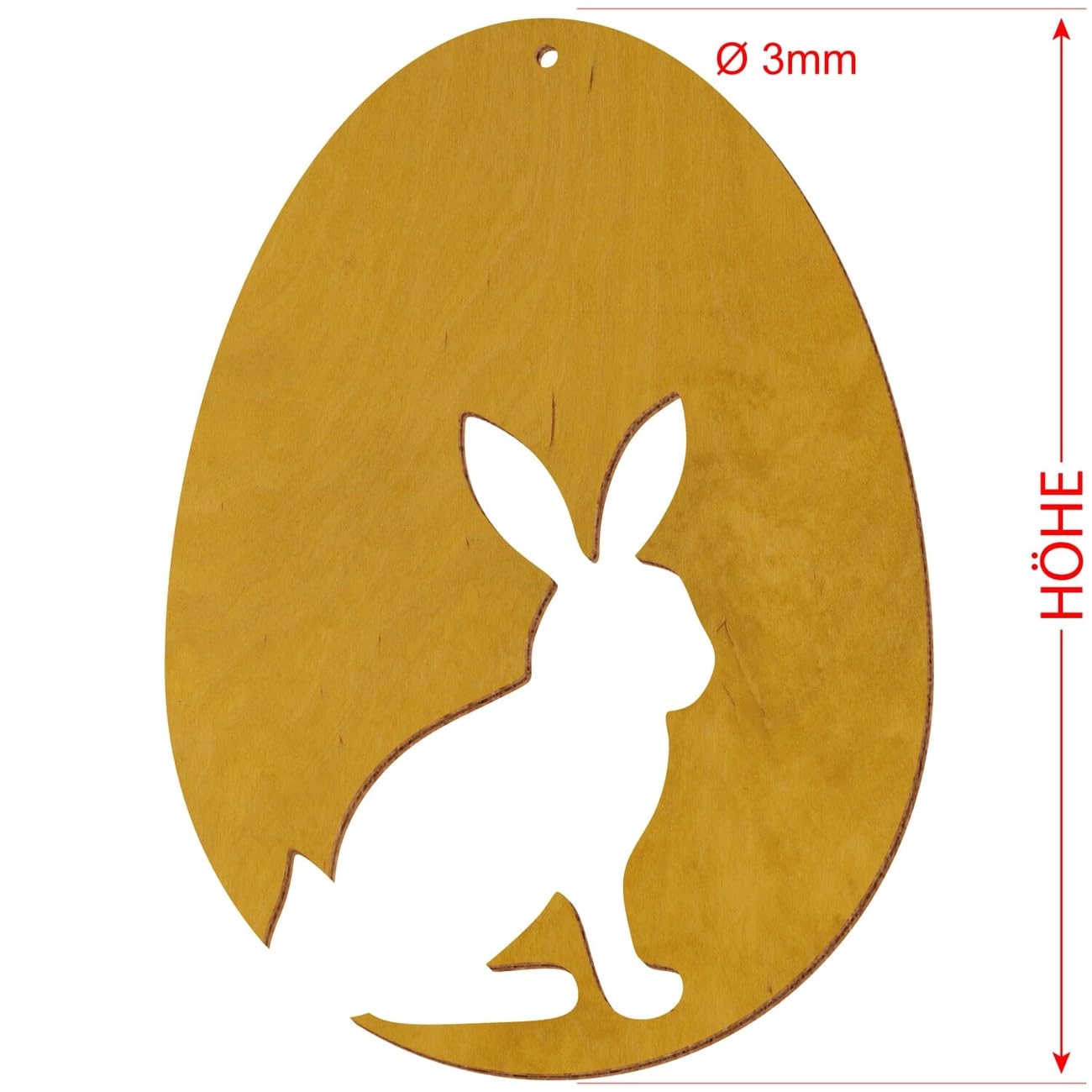 Uova di Pasqua in legno colorato V2, rovere chiaro, decorazione per Pasqua, motivo uovo di Pasqua, 7, altezza: 46 cm di altezza