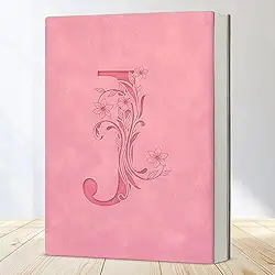 Caderno com letra inicial J, diário de escrita personalizado, monograma, presentes para mulheres, formatura, aniversário