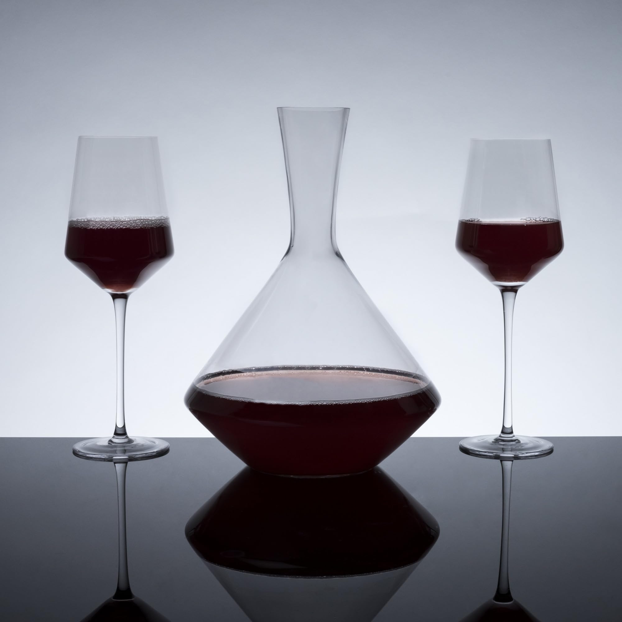 Viski Abgewinkelter Weindekanter, Glaskrug für Rot- und Weißwein, Weinkaraffe, perfekt für Weinliebhaber, 1 Stück, 1,7 l