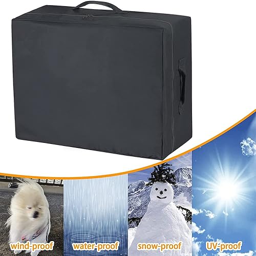 Miniatura 7 de Skyour - Funda de transporte para colchón de tres pliegues, impermeable, plegable, de espuma viscoelástica, estrecha, tamaño individual, bolsas de