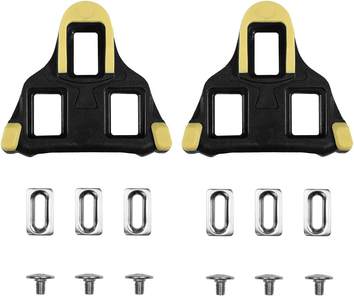 BV Bike Cleats Compatible with SPD-SL Pedal - Adjustable 6 Degree Float System for Ultimate Stability and Power Transfer - Durable Red Metal Cleats for Road and Indoor Cycling Shoes - Image 5