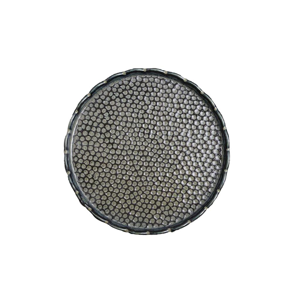 Piatto da Cena Piatto Piano smaltato for Uso Domestico in Hotel Il Materiale ceramico è Semplice da Pulire, Dimensioni: Diametro 20 cm, Altezza 2 cm (Color : Black)